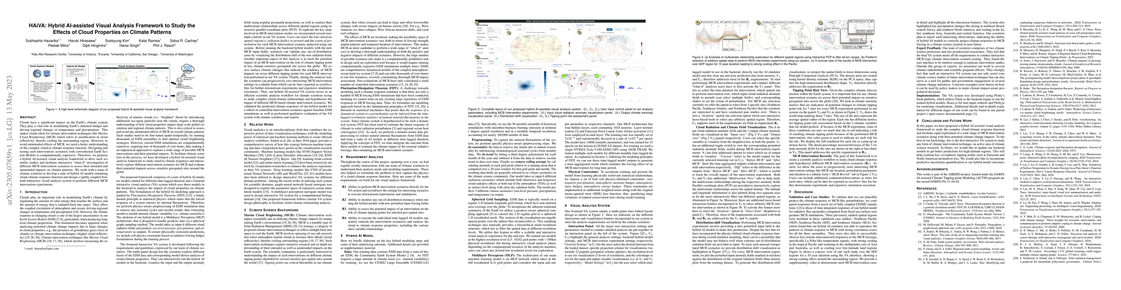 Thumbnail for HAiVA: Hybrid AI-assisted Visual Analysis Framework to Study the Effects
  of Cloud Properties on Climate Patterns