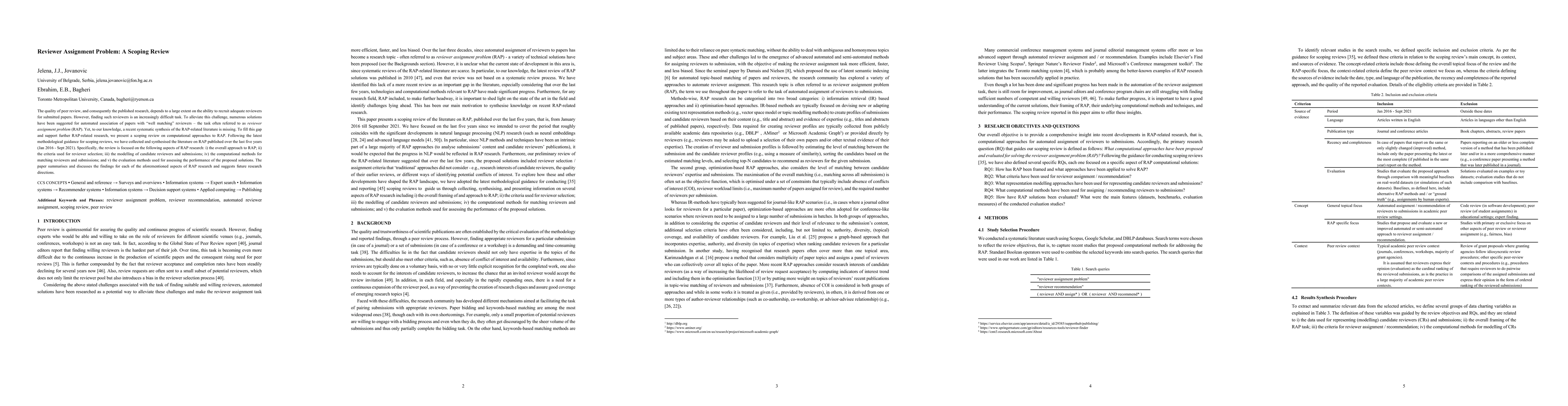 Thumbnail for Reviewer assignment problem: A scoping review