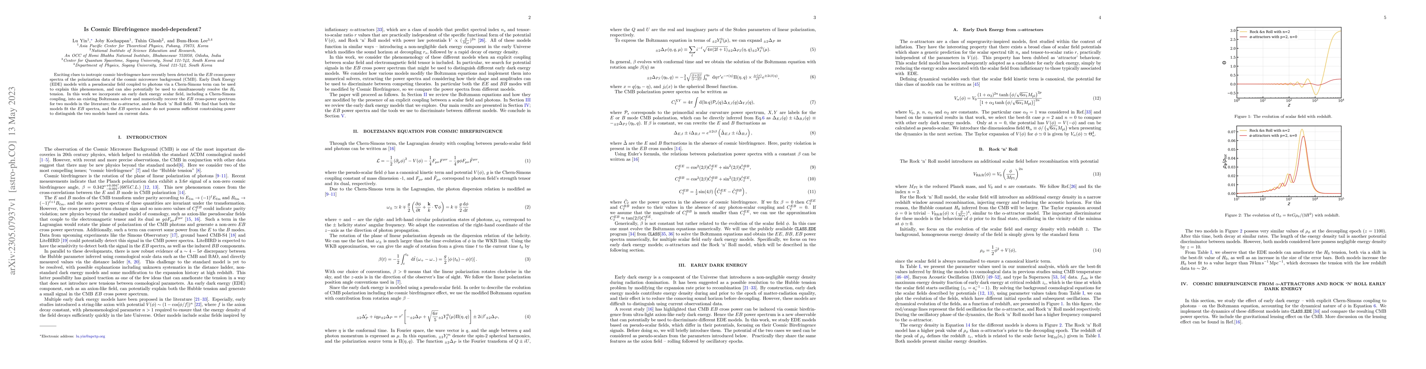 Thumbnail for Is Cosmic Birefringence model-dependent?