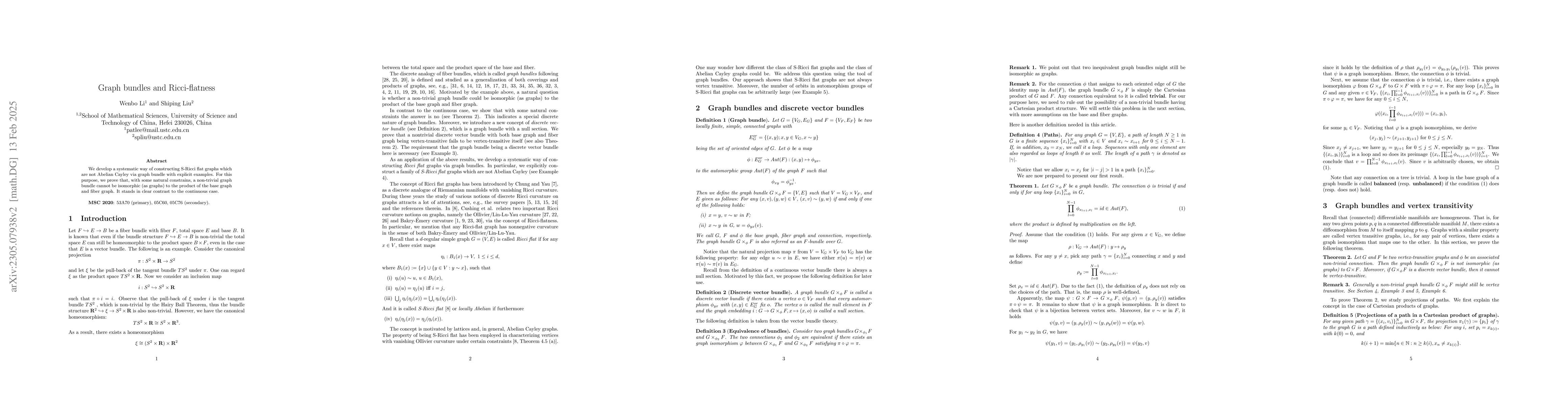 Thumbnail for Graph bundles and Ricci-flatness