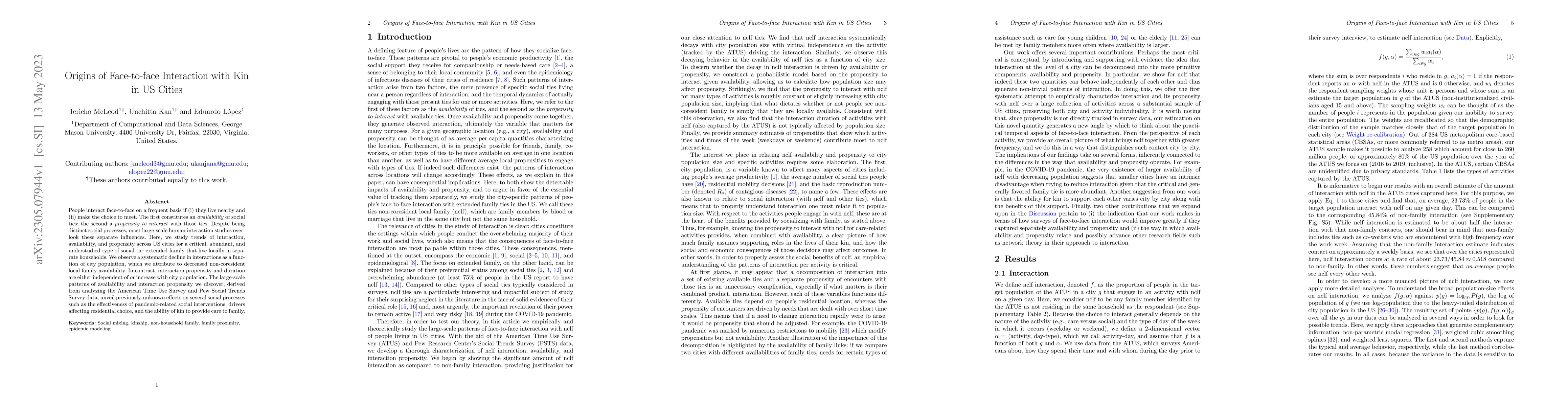 Thumbnail for Origins of Face-to-face Interaction with Kin in US Cities