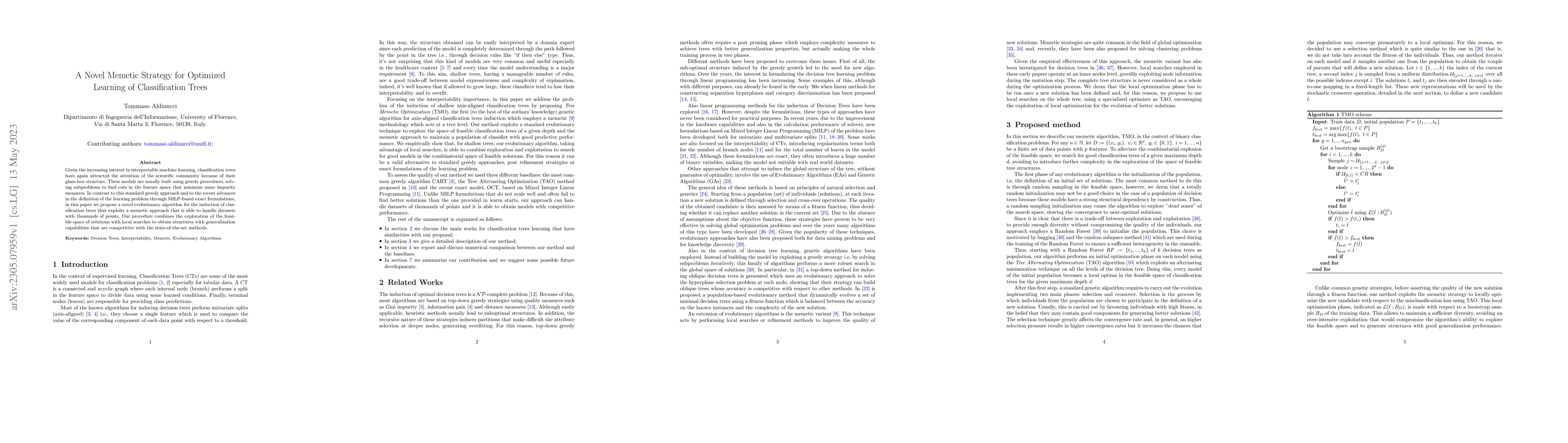 Thumbnail for A Novel Memetic Strategy for Optimized Learning of Classification Trees