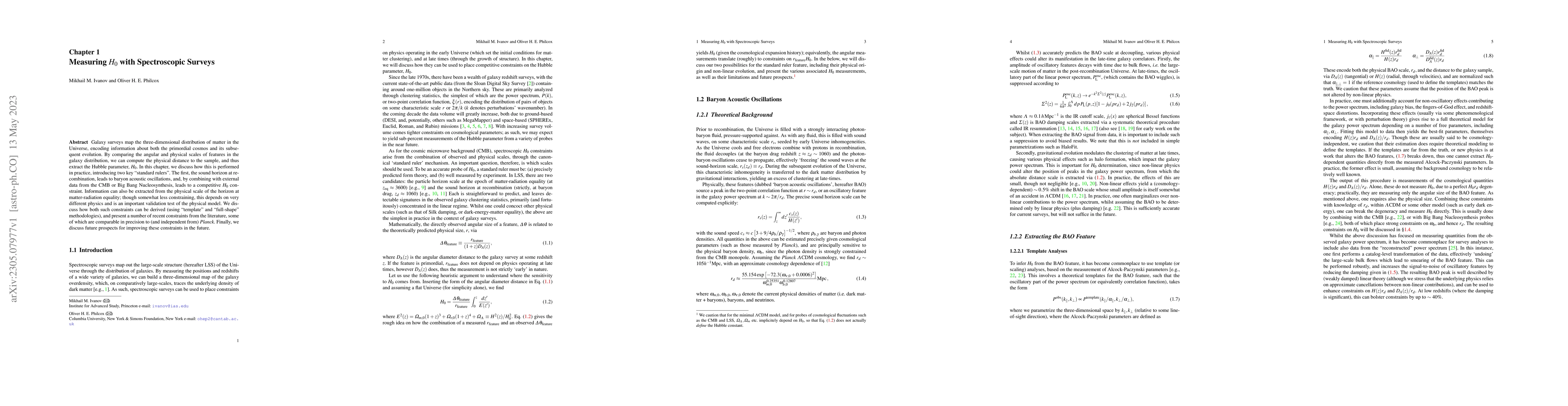 Thumbnail for Measuring $H_0$ with Spectroscopic Surveys