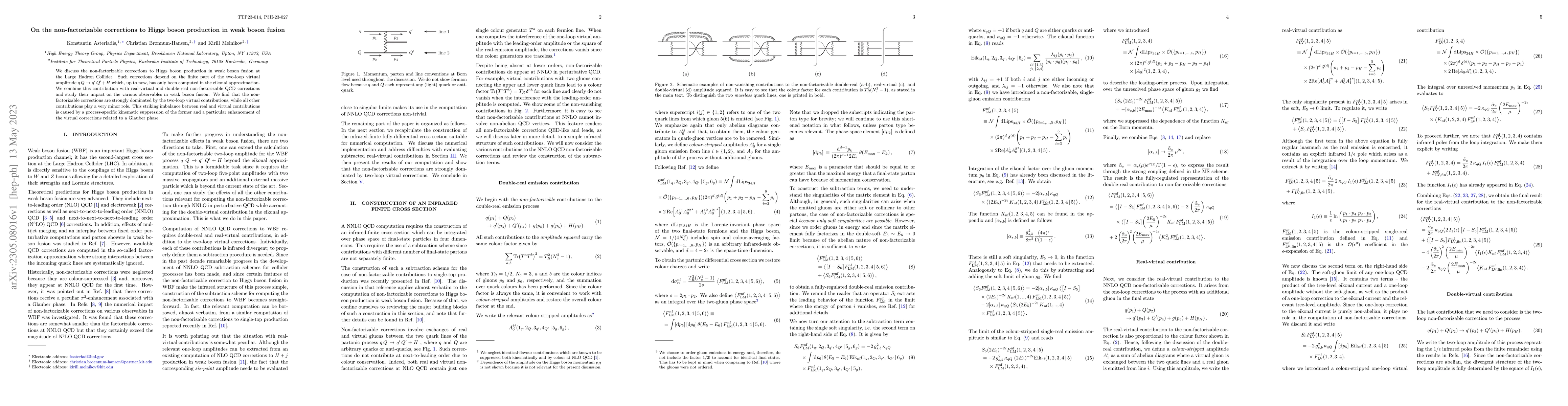 Thumbnail for On the non-factorizable corrections to Higgs boson production in weak
  boson fusion