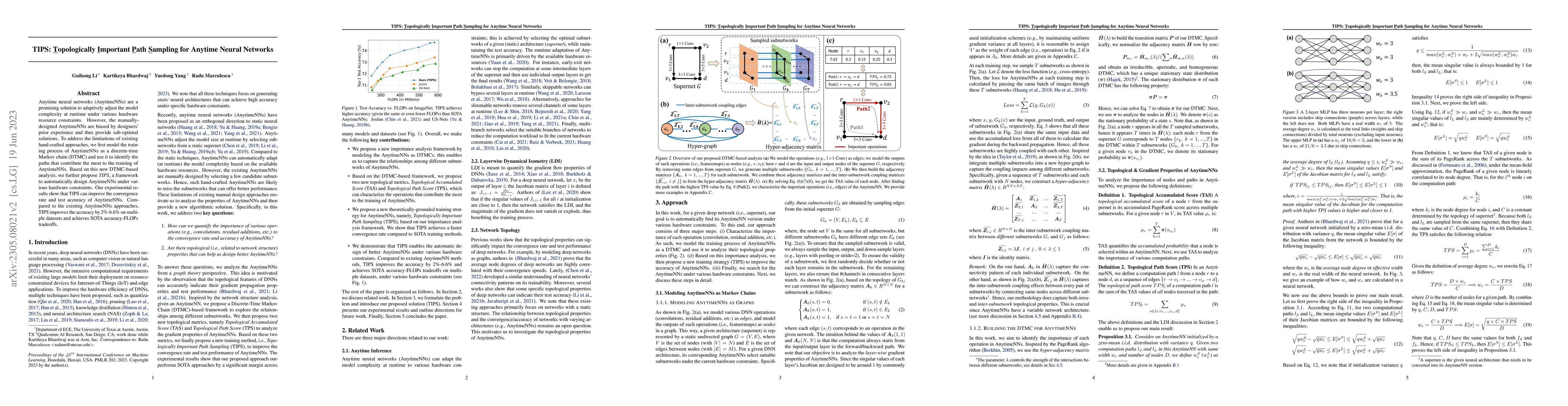 Thumbnail for TIPS: Topologically Important Path Sampling for Anytime Neural Networks