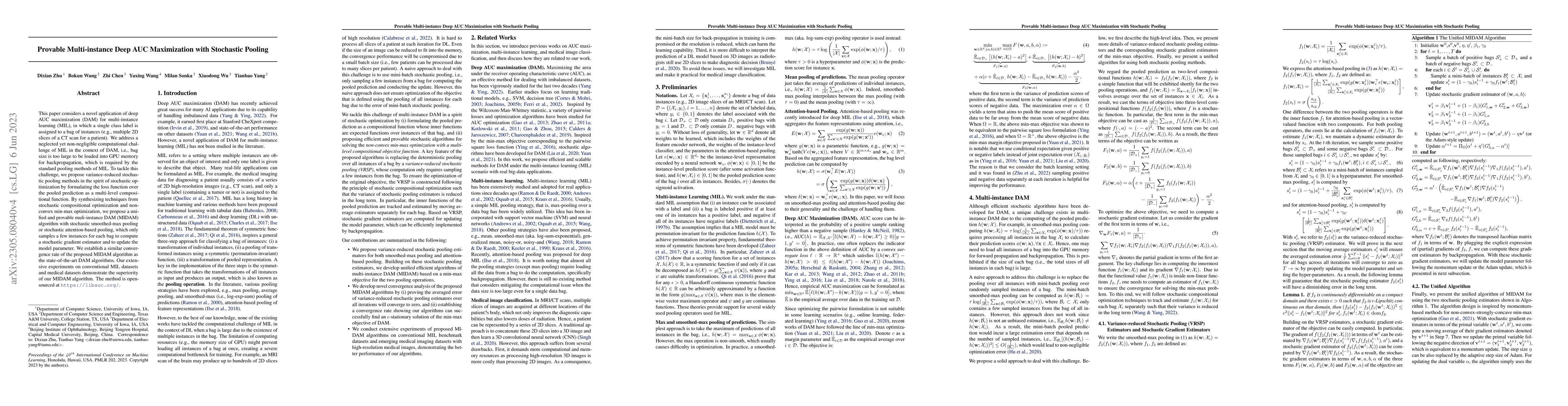 Thumbnail for Provable Multi-instance Deep AUC Maximization with Stochastic Pooling
