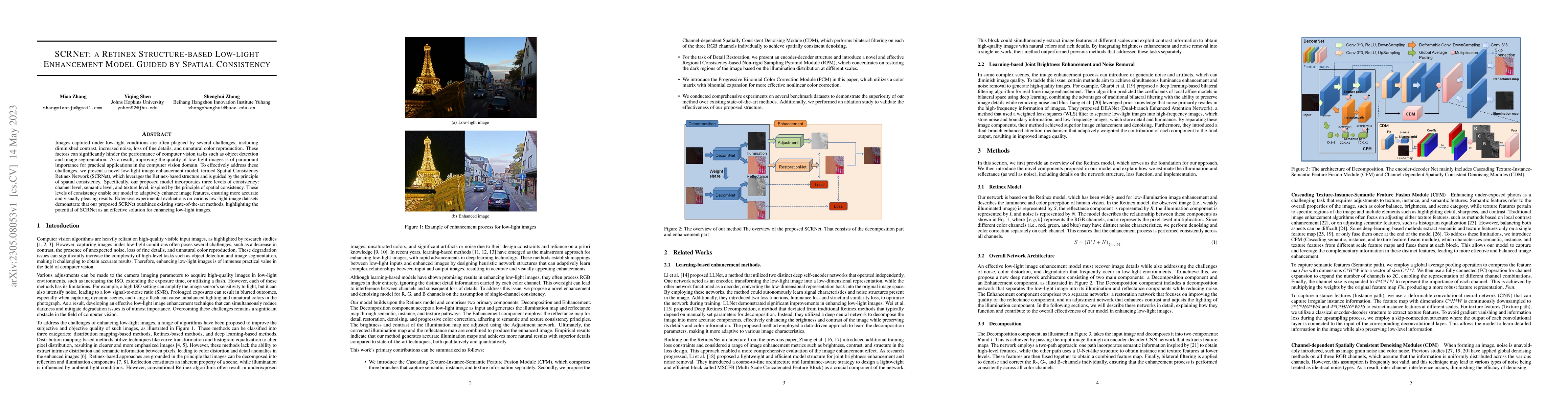 Thumbnail for SCRNet: a Retinex Structure-based Low-light Enhancement Model Guided by
  Spatial Consistency