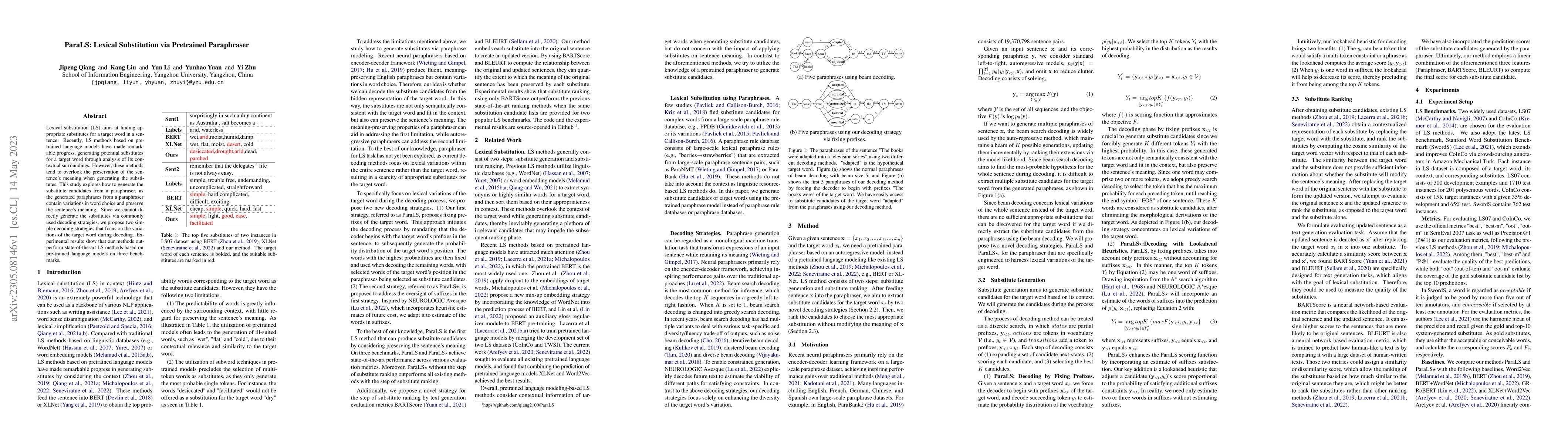 Thumbnail for ParaLS: Lexical Substitution via Pretrained Paraphraser