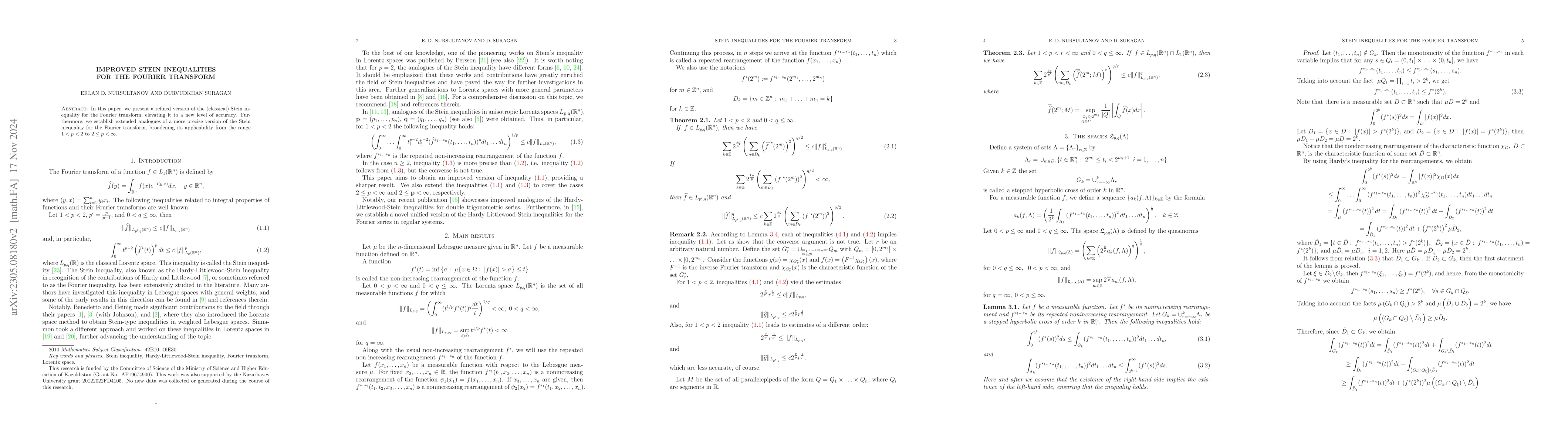 Thumbnail for Improved Stein inequalities for the Fourier transform