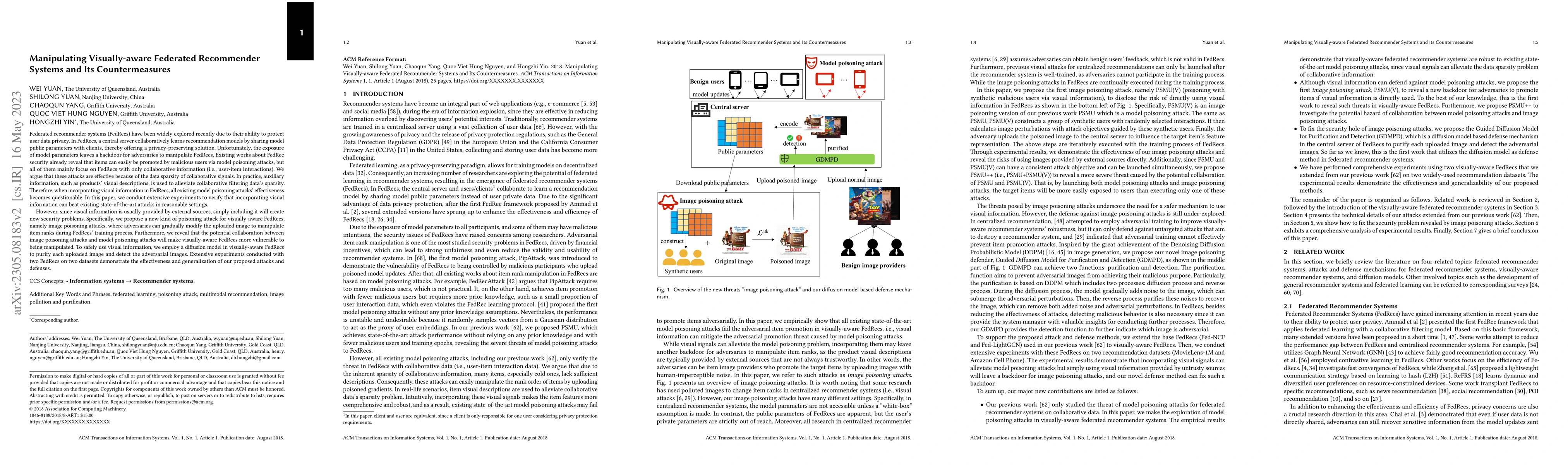 Thumbnail for Manipulating Visually-aware Federated Recommender Systems and Its
  Countermeasures
