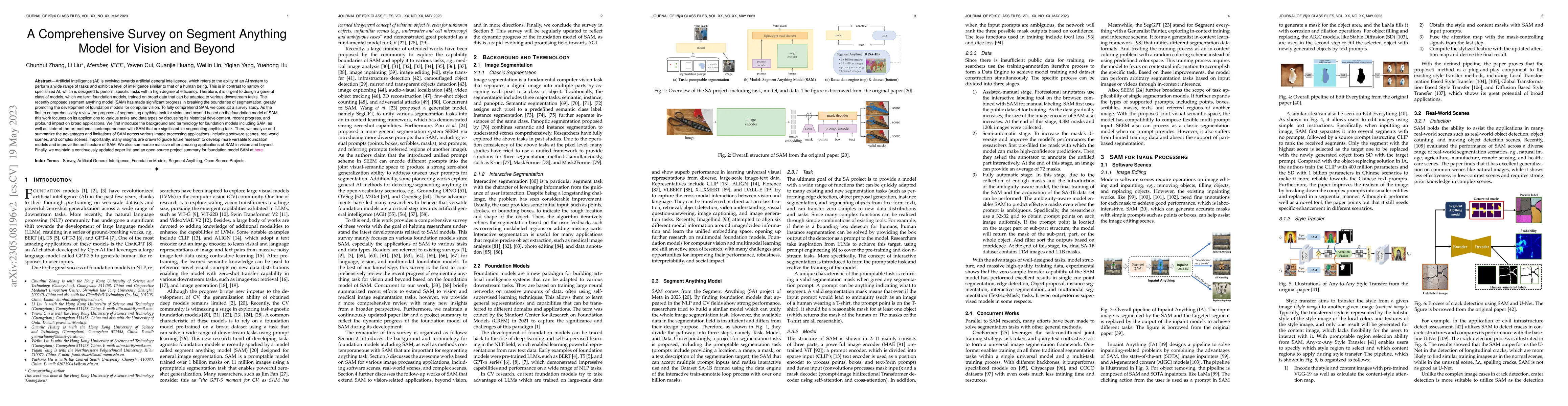 Thumbnail for A Comprehensive Survey on Segment Anything Model for Vision and Beyond