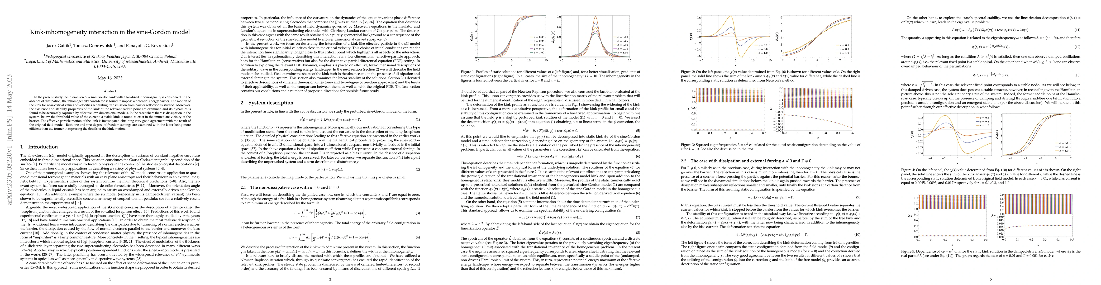 Thumbnail for Kink-inhomogeneity interaction in the sine-Gordon model