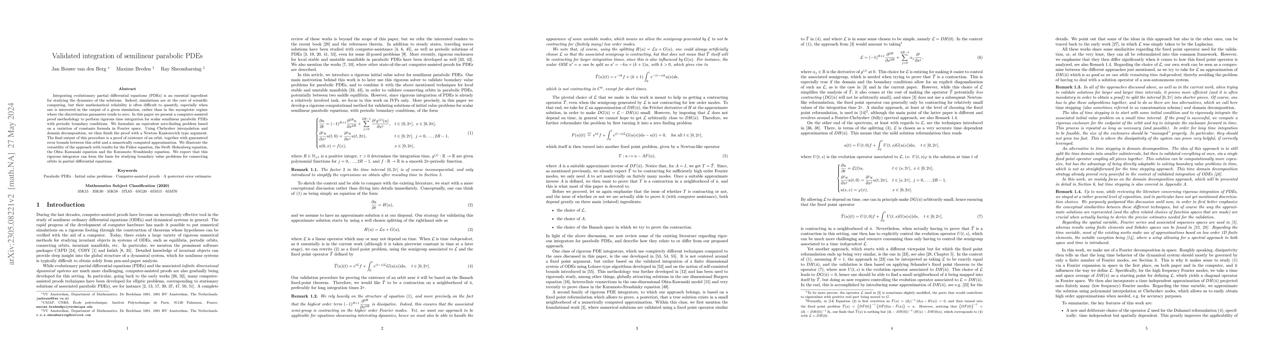 Thumbnail for Validated integration of semilinear parabolic PDEs