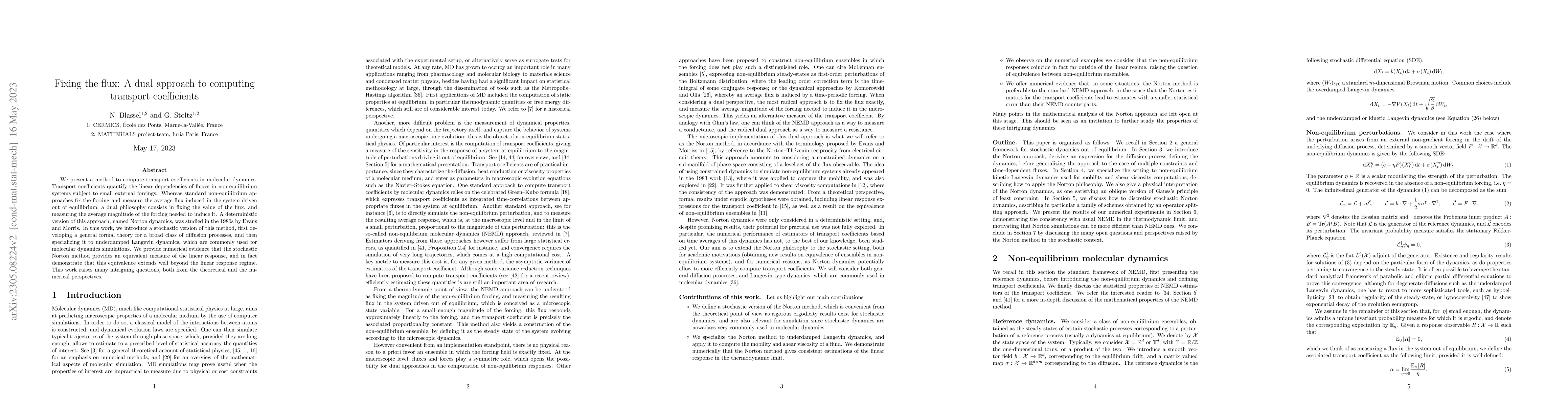 Thumbnail for Fixing the flux: A dual approach to computing transport coefficients