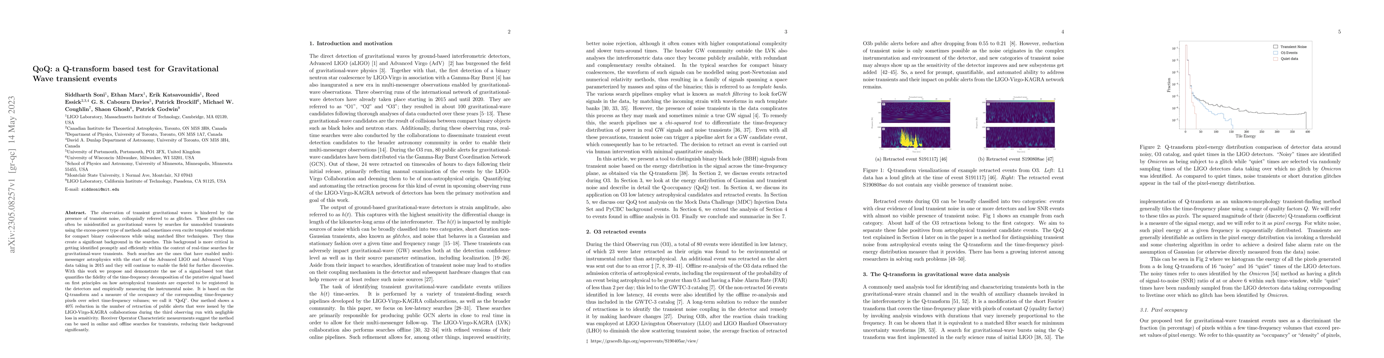 Thumbnail for QoQ: a Q-transform based test for Gravitational Wave transient events