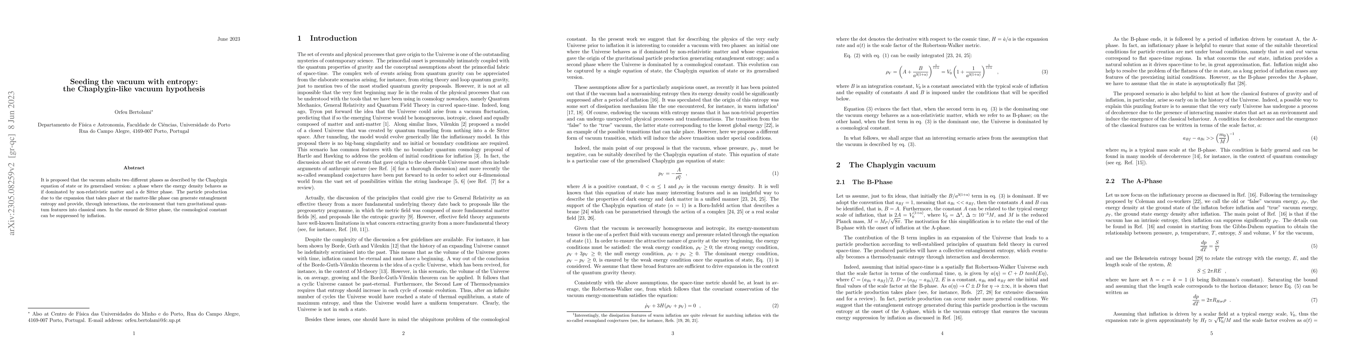 Thumbnail for Seeding the vacuum with entropy: the Chaplygin-like vacuum hypothesis
