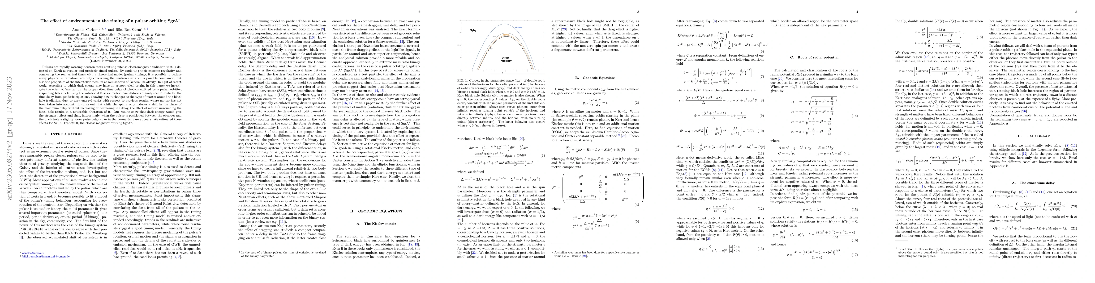 Thumbnail for The effect of environment in the timing of a pulsar orbiting SgrA*