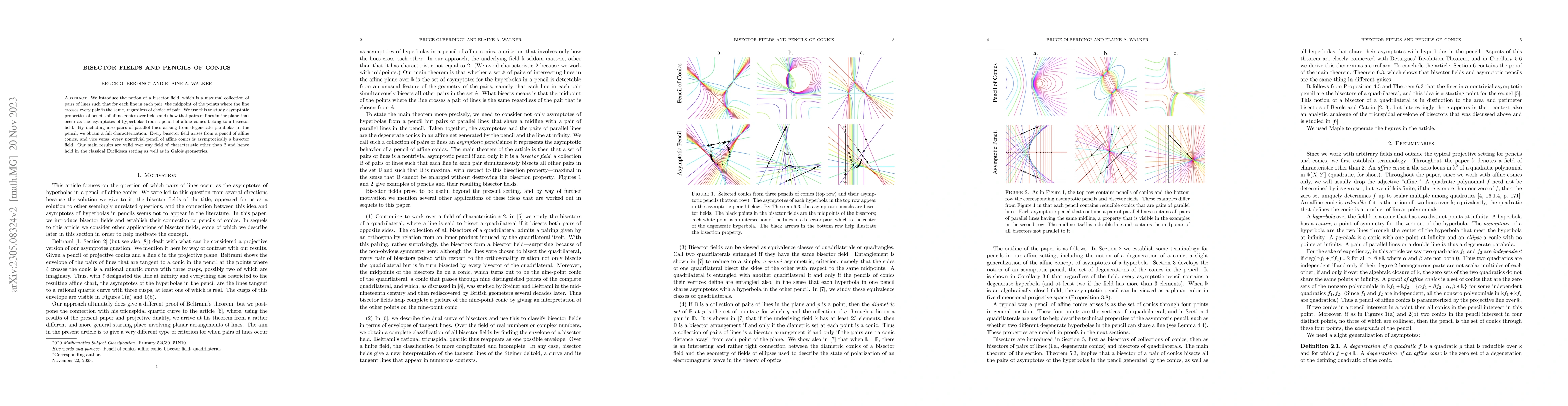 Thumbnail for Bisector fields and pencils of conics