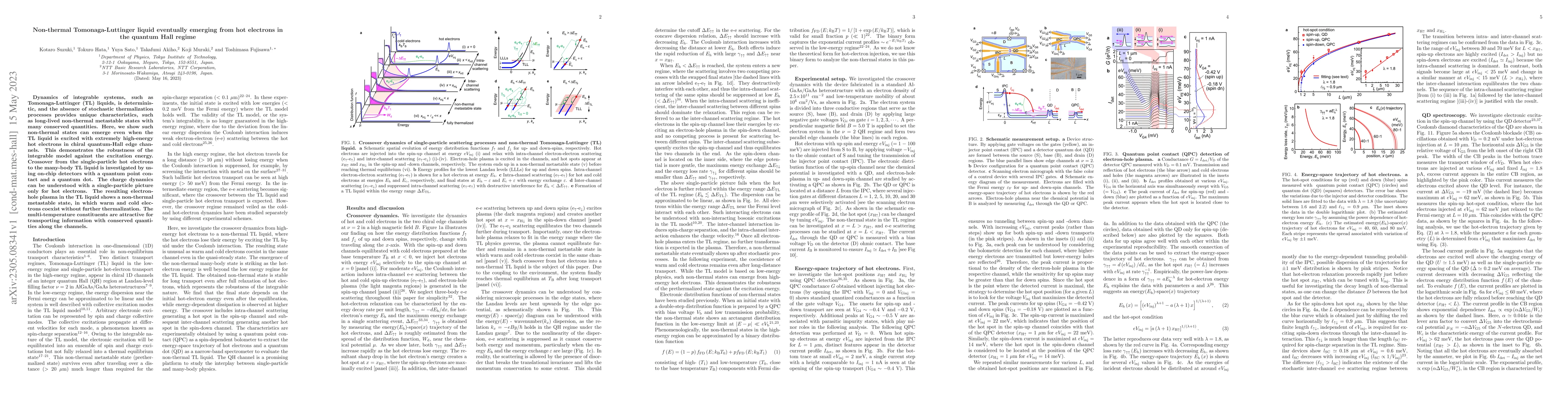 Thumbnail for Non-thermal Tomonaga-Luttinger liquid eventually emerging from hot
  electrons in the quantum Hall regime
