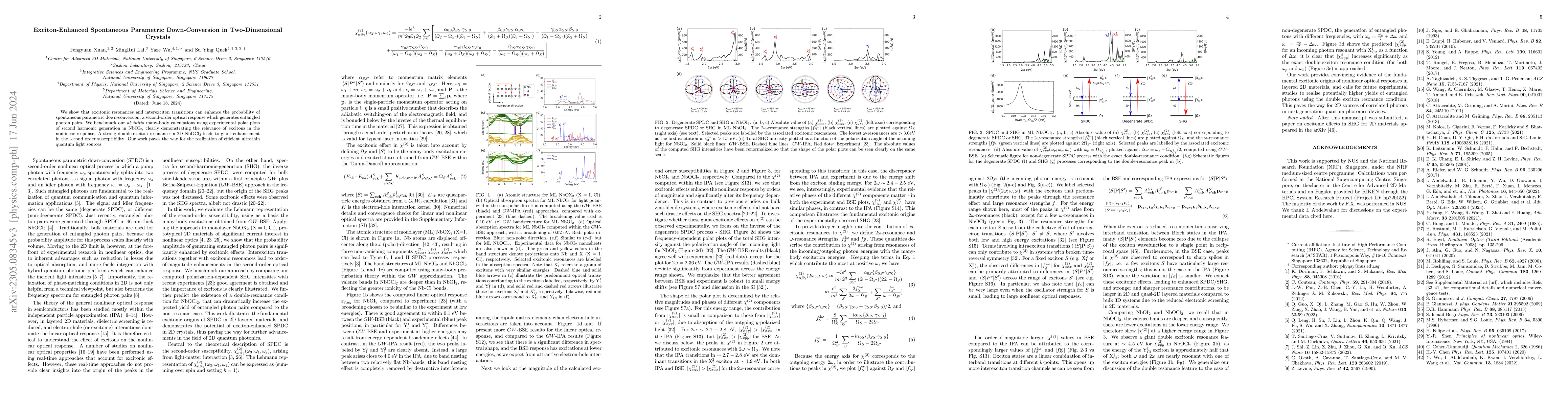 Thumbnail for Exciton-Enhanced Spontaneous Parametric Down-Conversion in
  Two-Dimensional Crystals