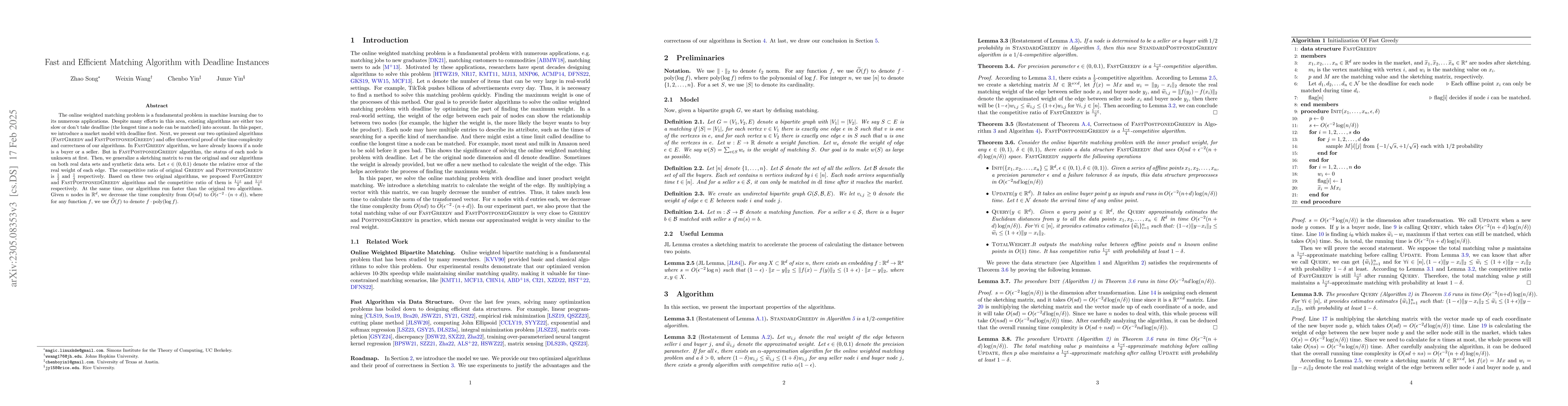 Thumbnail for Fast and Efficient Matching Algorithm with Deadline Instances