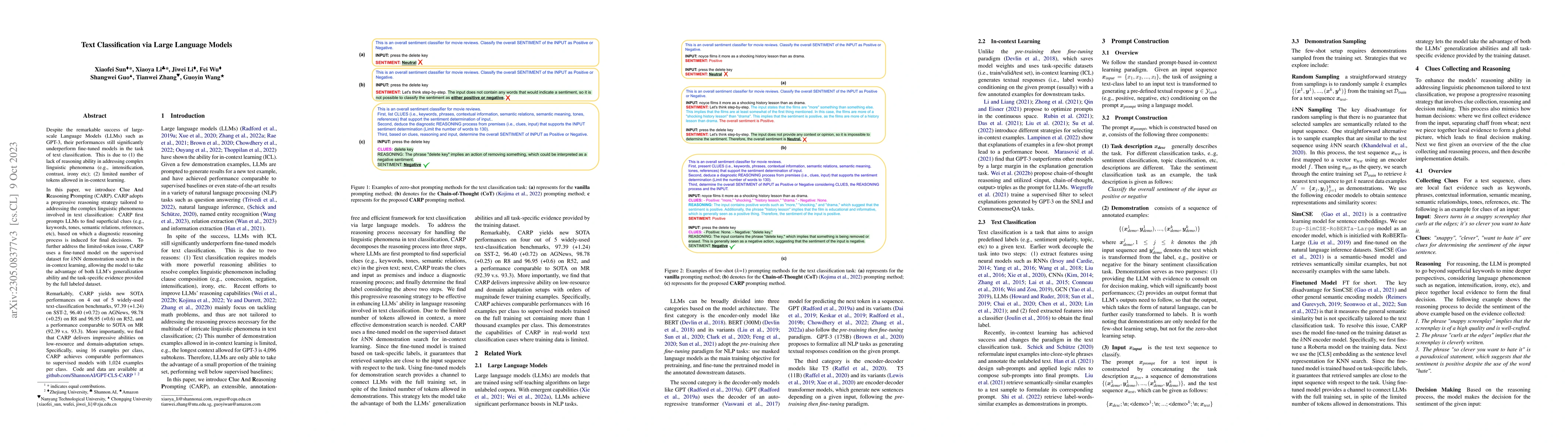 Thumbnail for Text Classification via Large Language Models