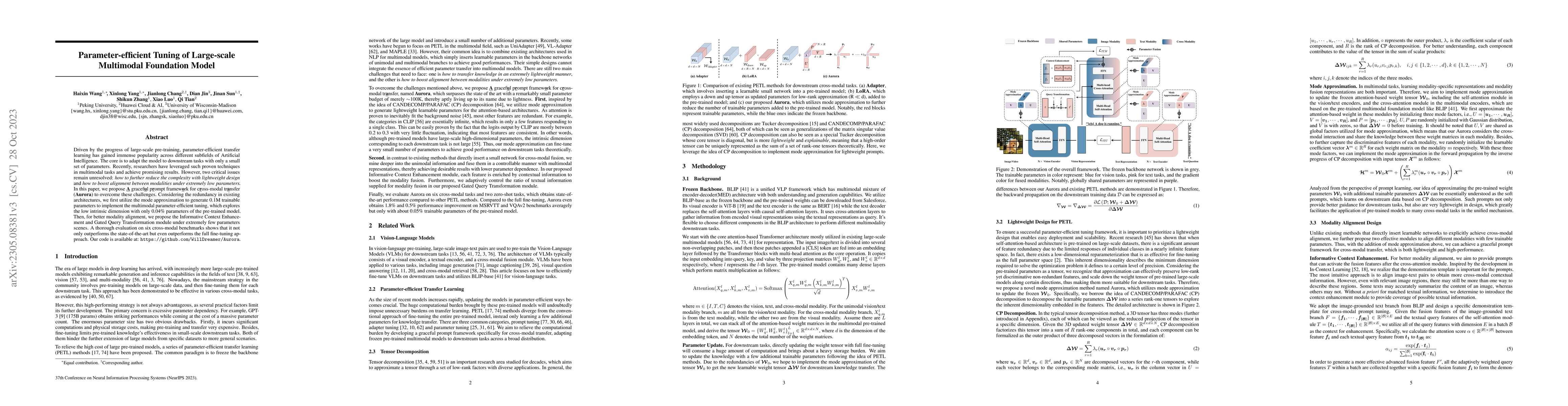 Thumbnail for Parameter-efficient Tuning of Large-scale Multimodal Foundation Model
