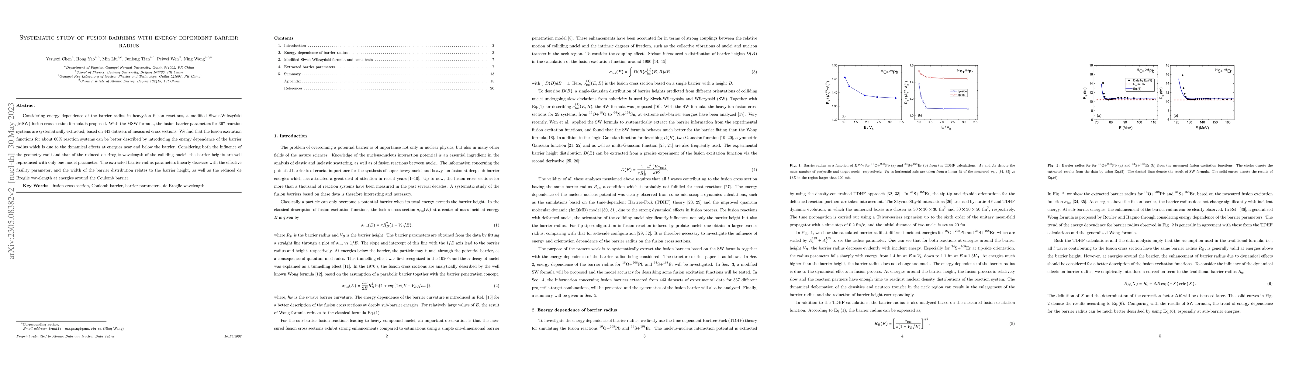 Thumbnail for Systematic study of fusion barriers with energy dependent barrier radius