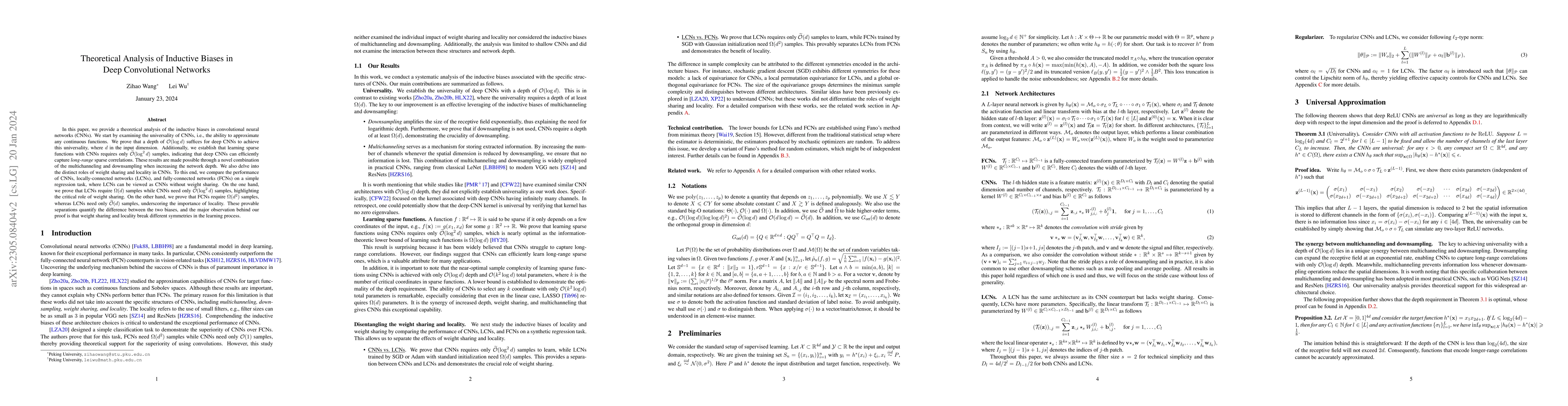 Thumbnail for Theoretical Analysis of Inductive Biases in Deep Convolutional Networks