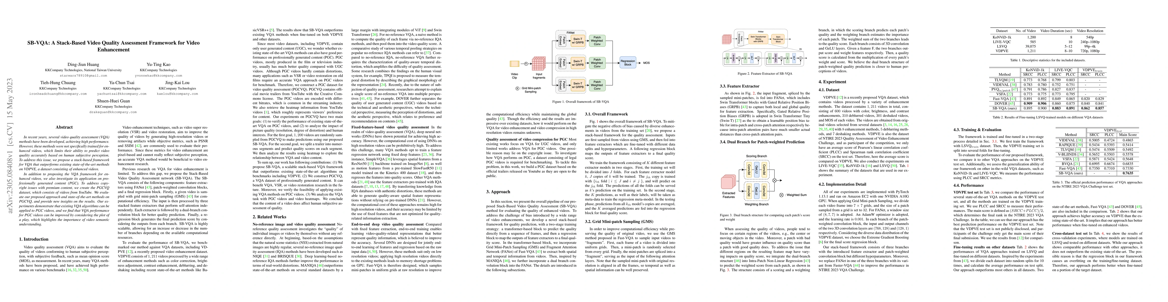 Thumbnail for SB-VQA: A Stack-Based Video Quality Assessment Framework for Video
  Enhancement