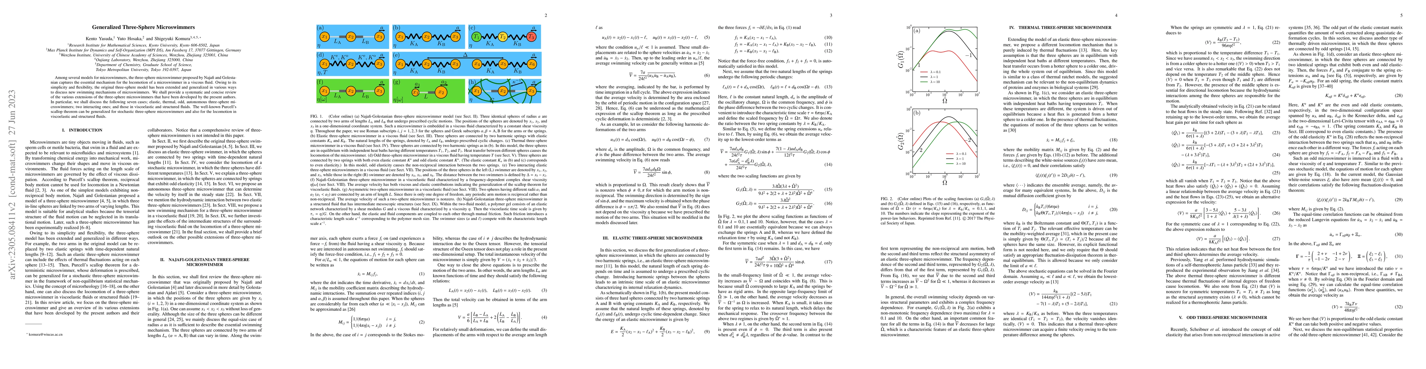 Thumbnail for Generalized Three-Sphere Microswimmers