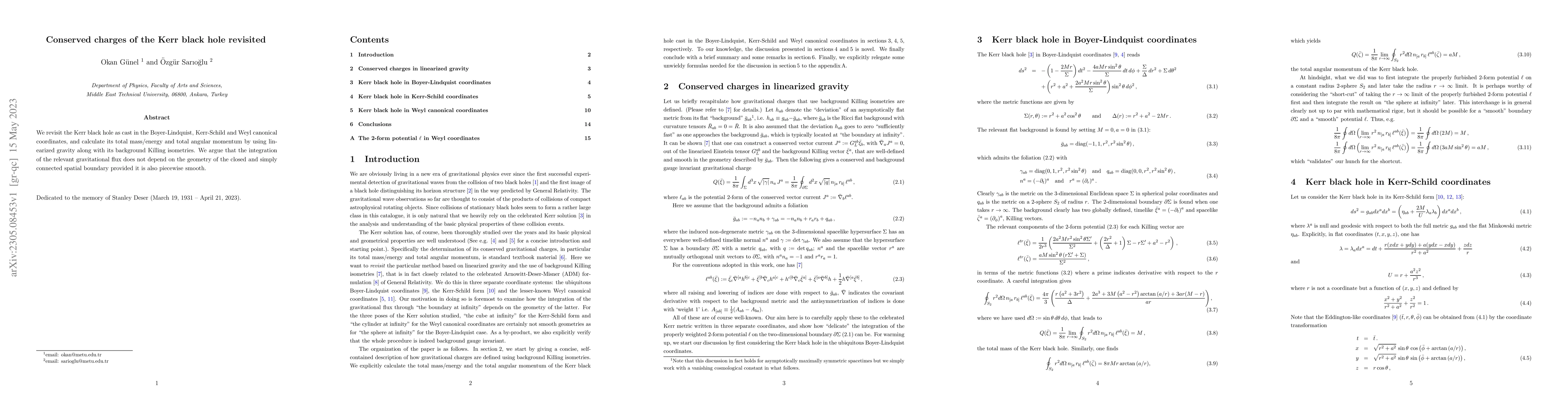 Thumbnail for Conserved charges of the Kerr black hole revisited