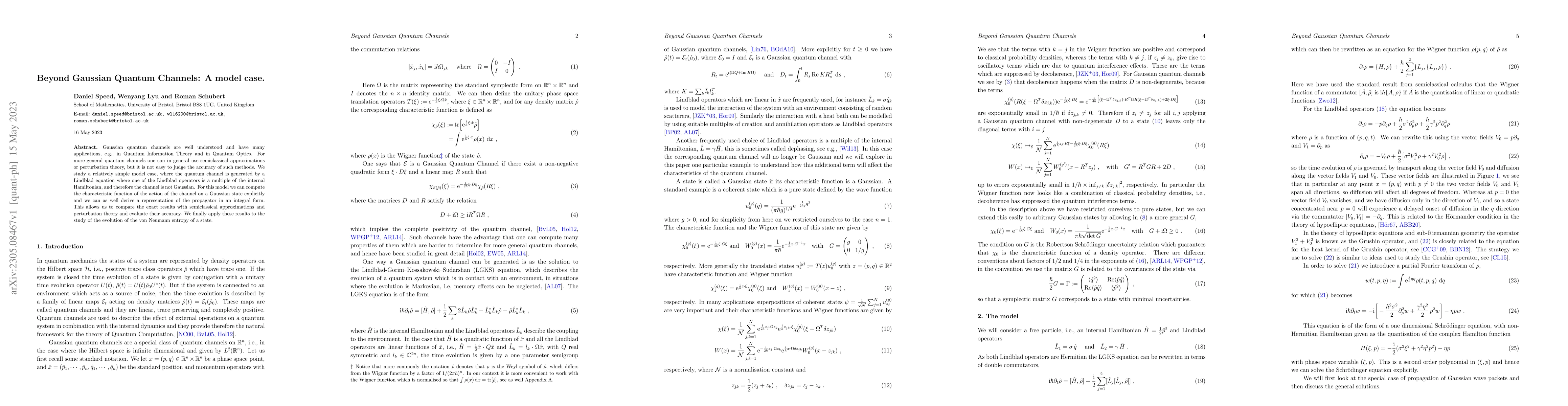 Thumbnail for Beyond Gaussian Quantum Channels: A model case