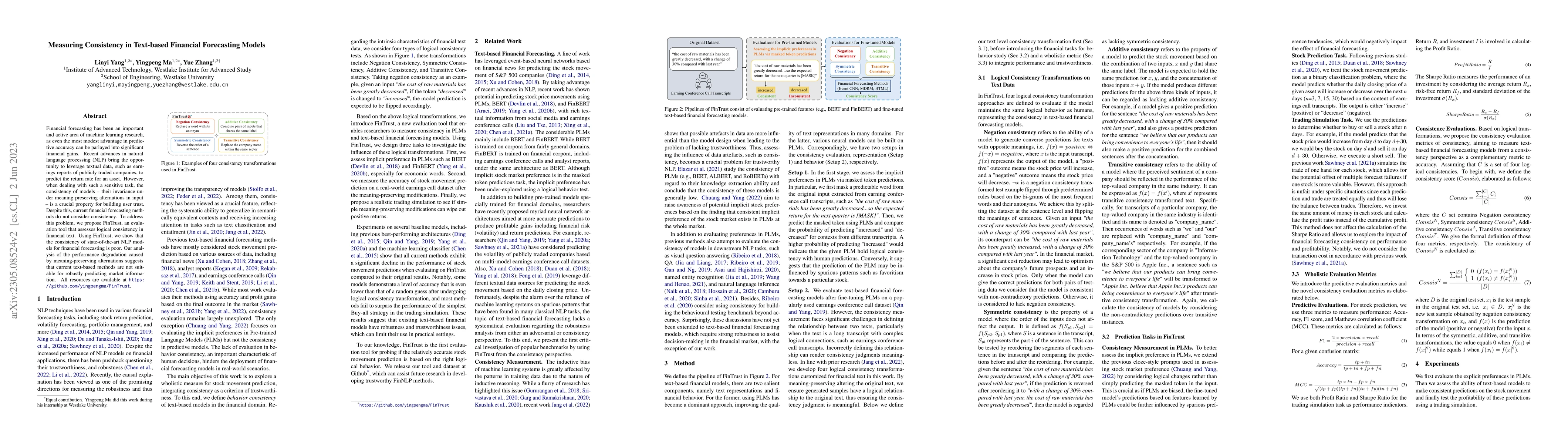 Thumbnail for Measuring Consistency in Text-based Financial Forecasting Models