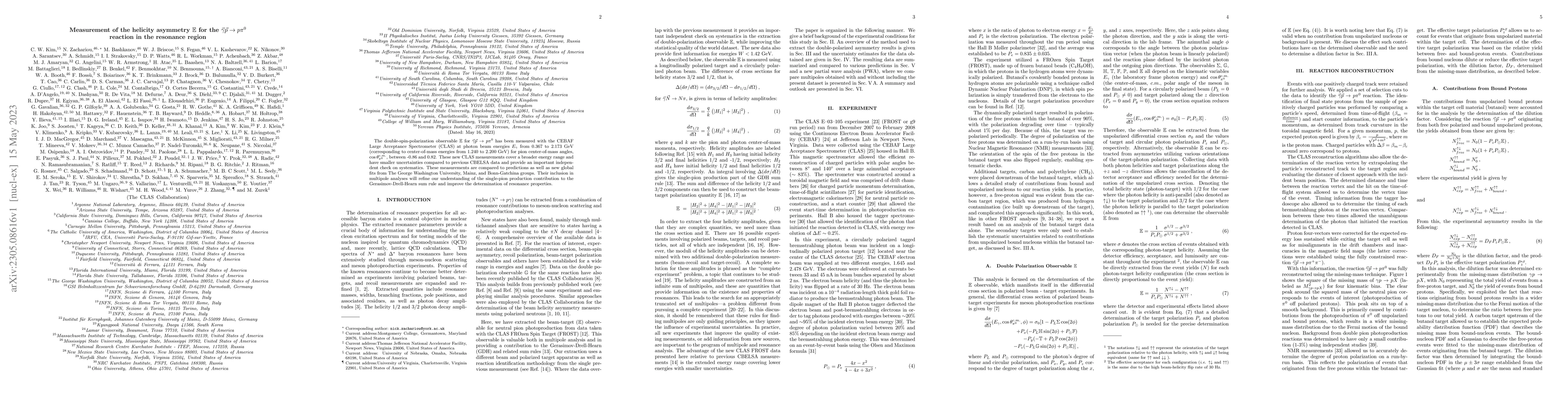 Thumbnail for Measurement of the helicity asymmetry $\mathbb{E}$ for the
  $\vec{\gamma}\vec{p} \to p \pi^0$ reaction in the resonance region