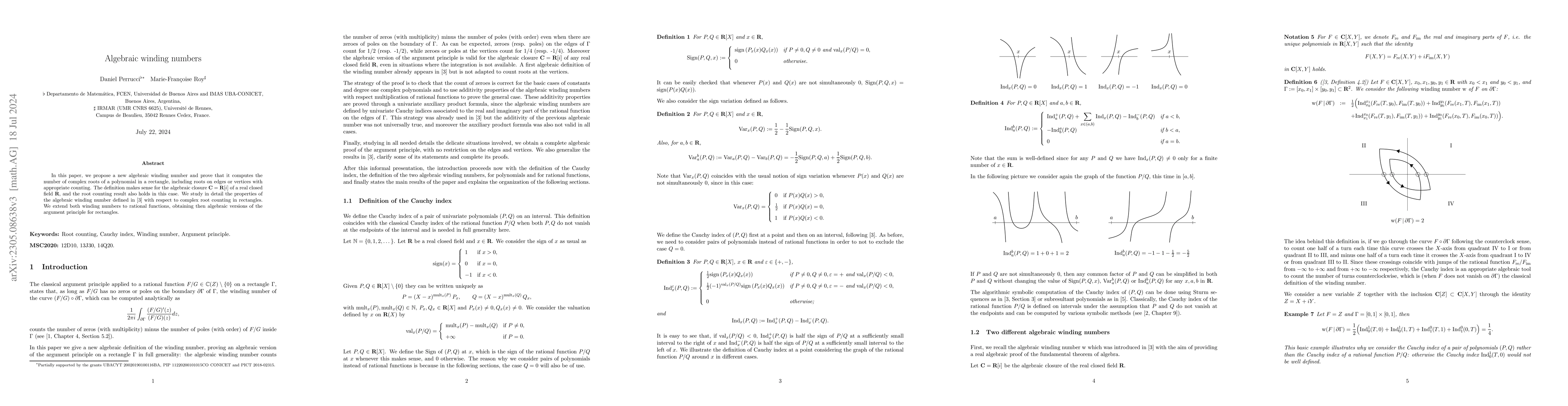 Thumbnail for Algebraic Winding Numbers