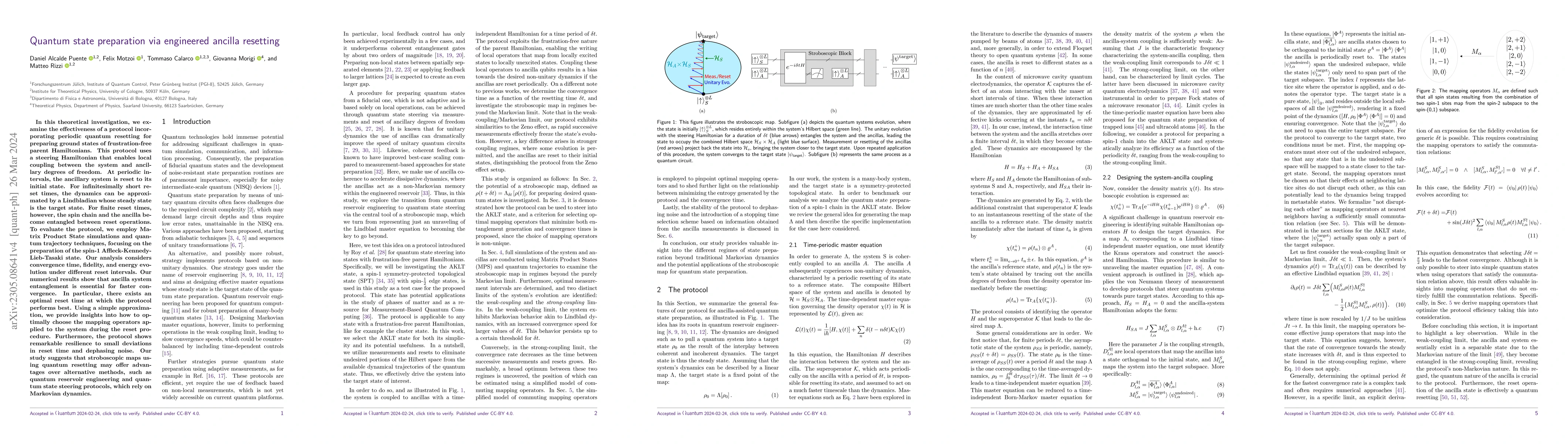 Thumbnail for Quantum state preparation via engineered ancilla resetting