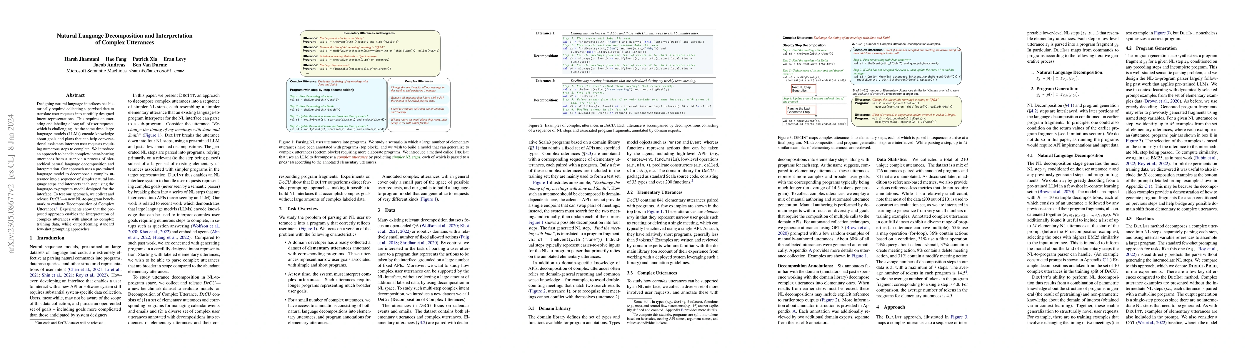 Thumbnail for Natural Language Decomposition and Interpretation of Complex Utterances