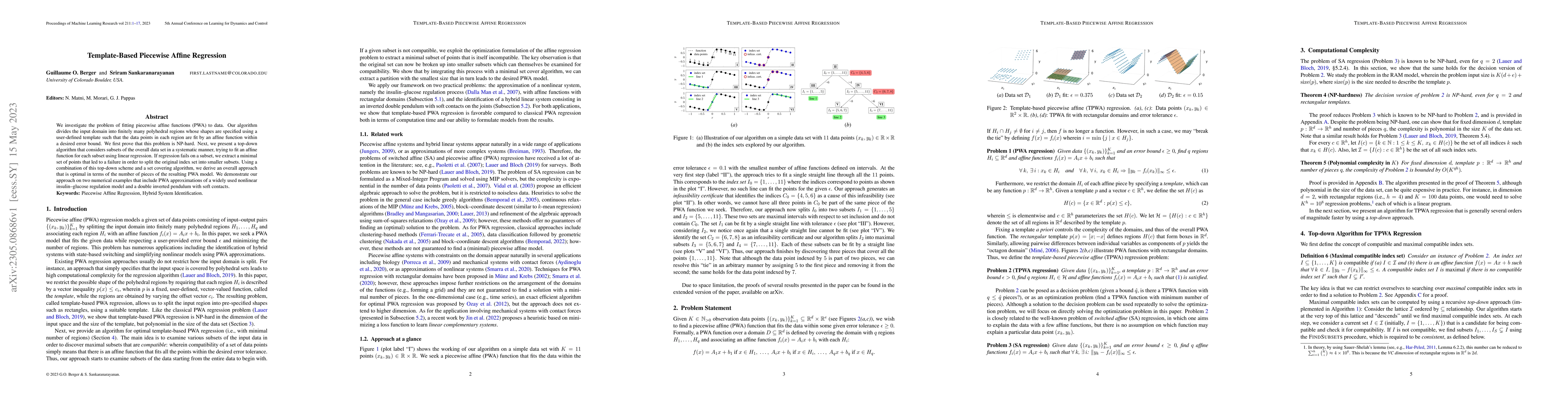 Thumbnail for Template-Based Piecewise Affine Regression