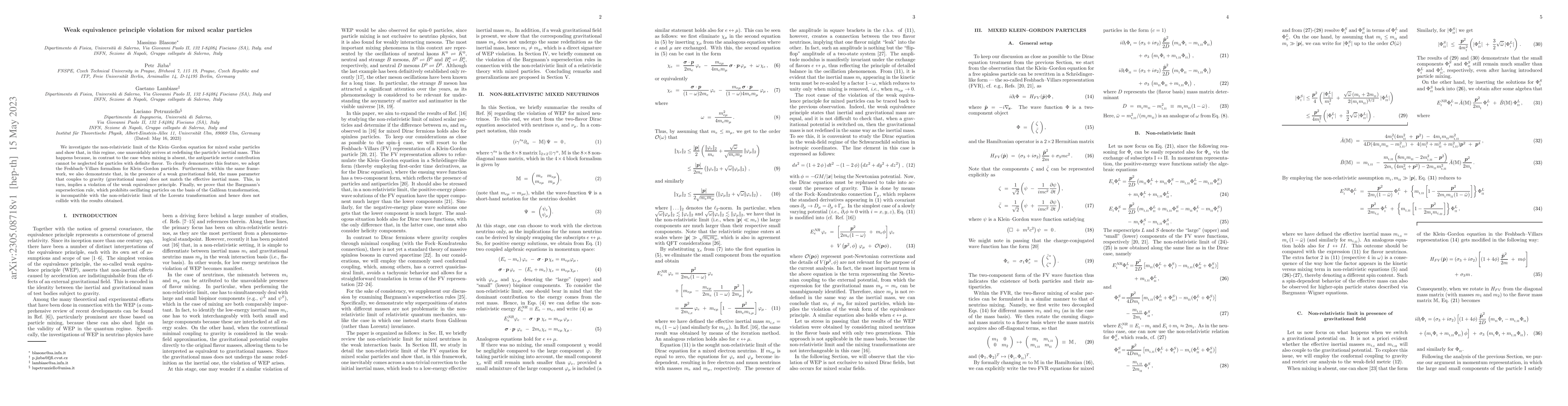 Thumbnail for Weak equivalence principle violation for mixed scalar particles