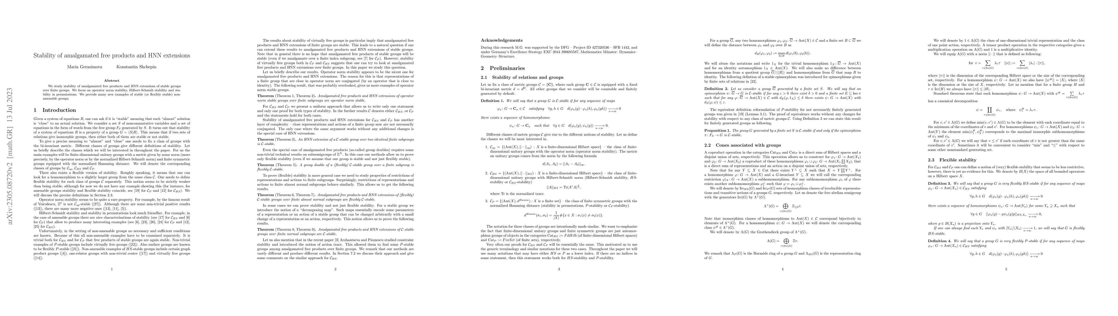 Thumbnail for Stability of amalgamated free products and HNN extensions