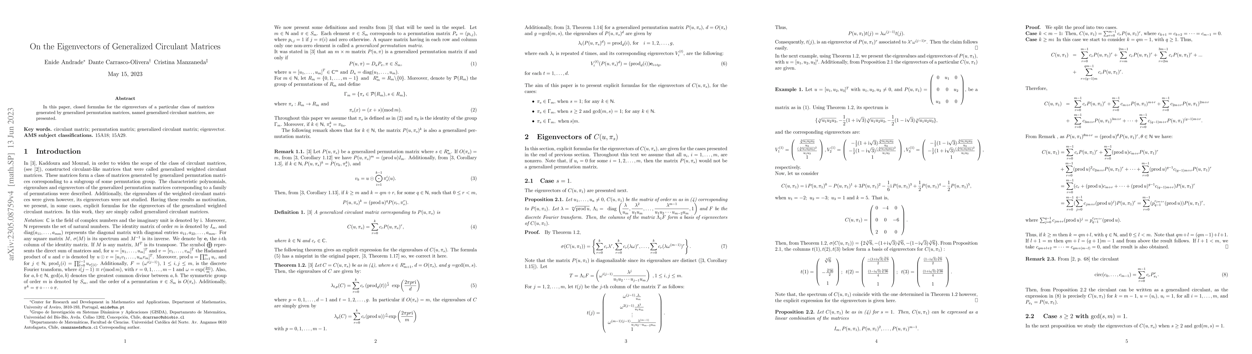 Thumbnail for On the Eigenvectors of Generalized Circulant Matrices