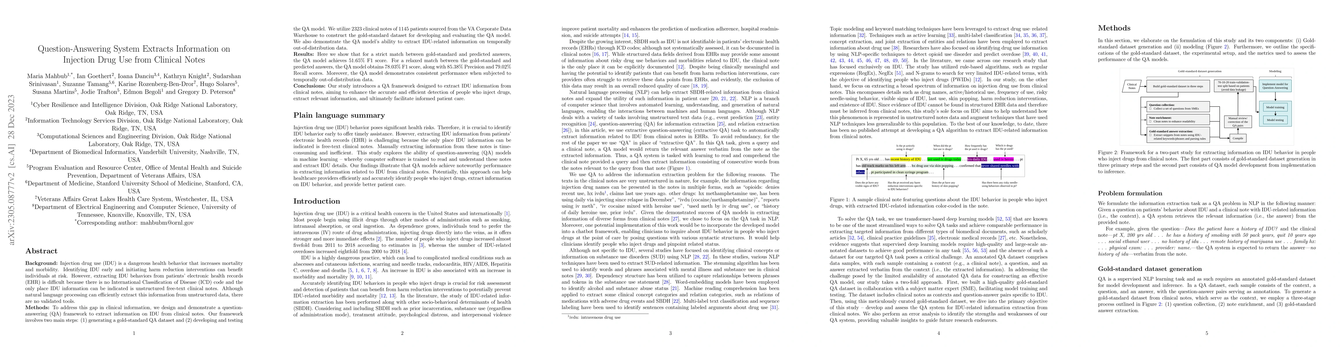 Thumbnail for Question-Answering System Extracts Information on Injection Drug Use
  from Clinical Notes