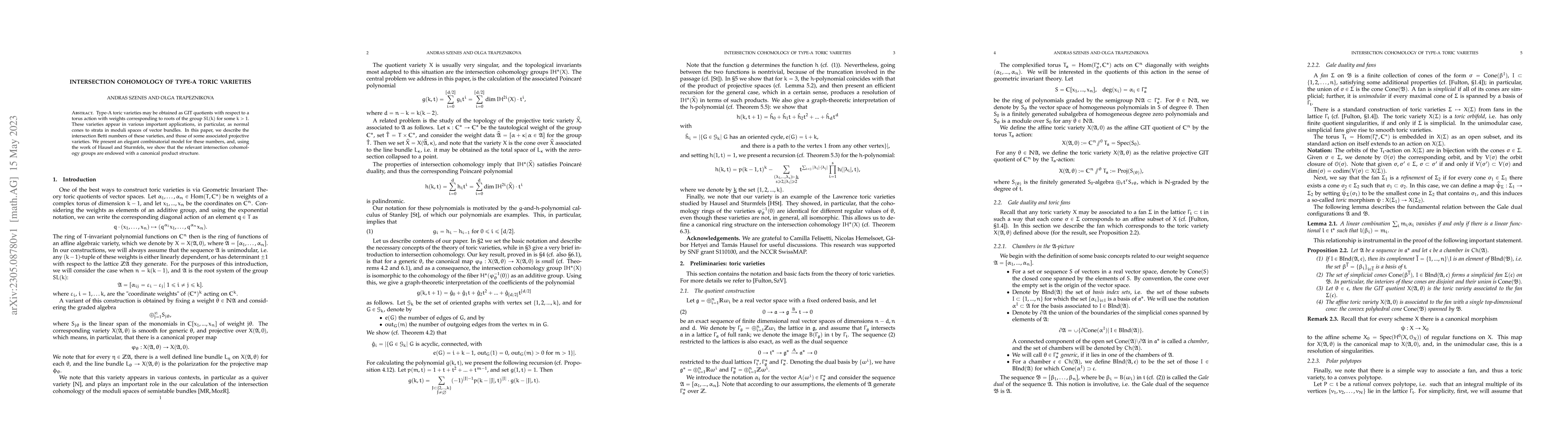 Thumbnail for Intersection cohomology of type-A toric varieties