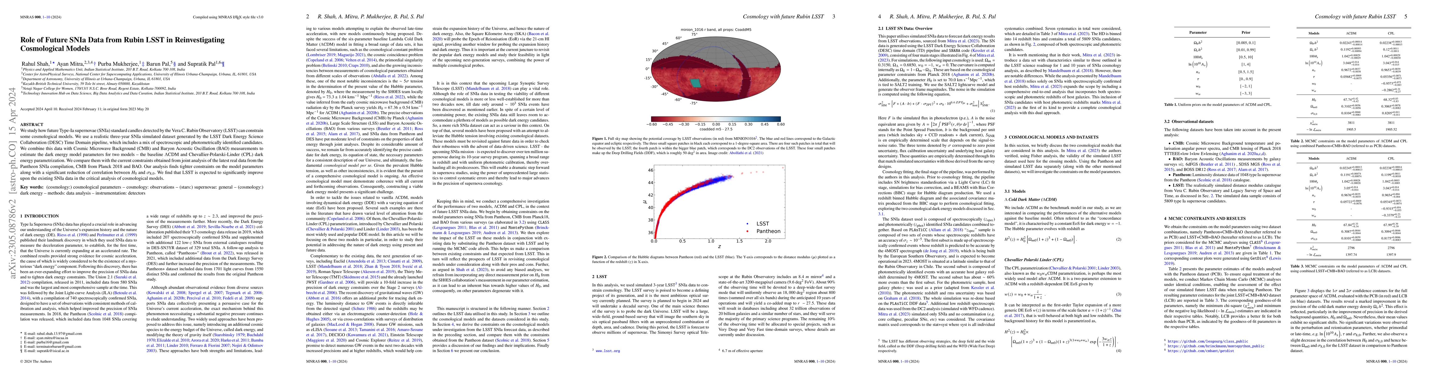 Thumbnail for Role of Future SNIa Data from Rubin LSST in Reinvestigating Cosmological
  Models