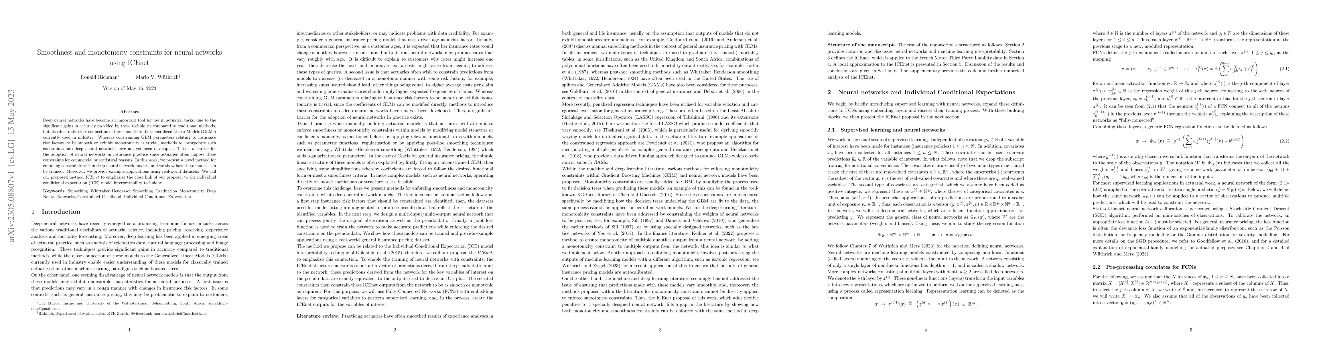 Thumbnail for Smoothness and monotonicity constraints for neural networks using ICEnet