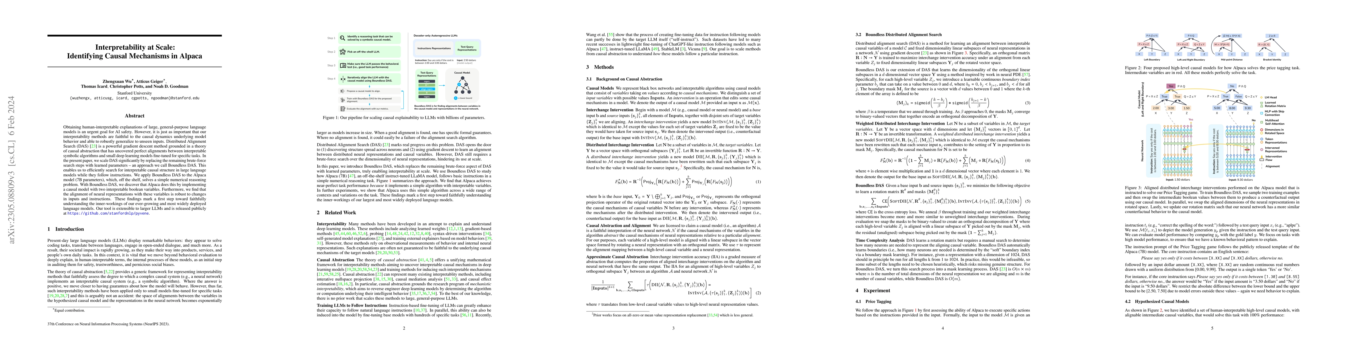 Thumbnail for Interpretability at Scale: Identifying Causal Mechanisms in Alpaca