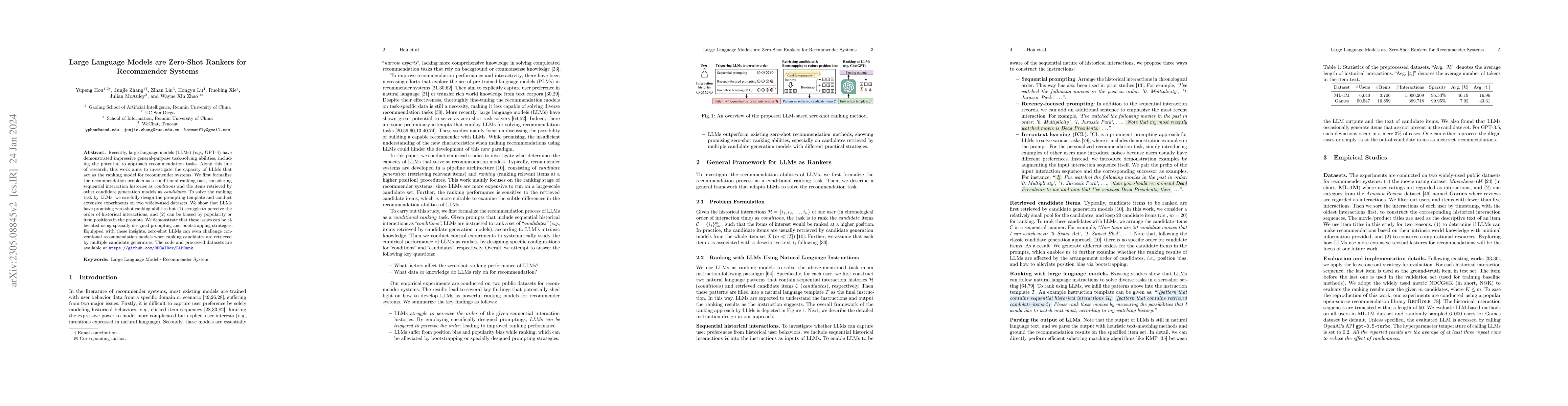 Thumbnail for Large Language Models are Zero-Shot Rankers for Recommender Systems