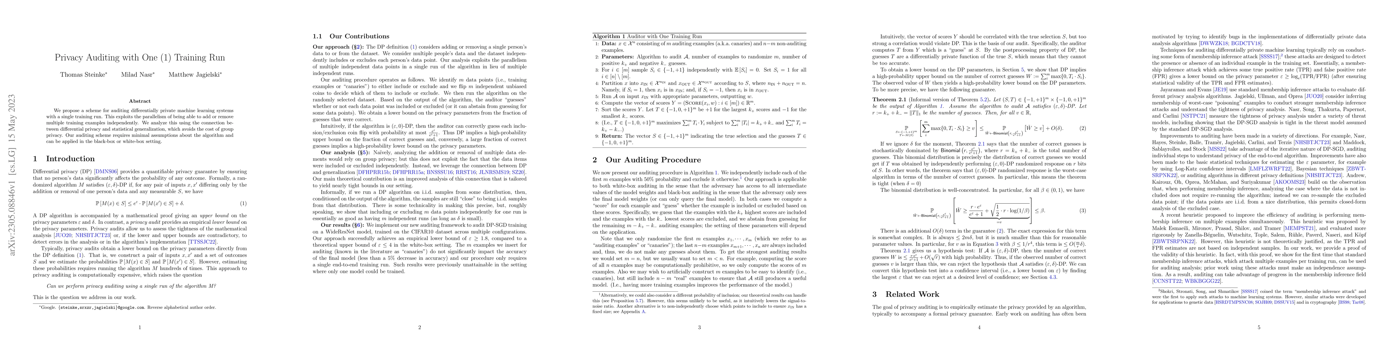 Thumbnail for Privacy Auditing with One (1) Training Run