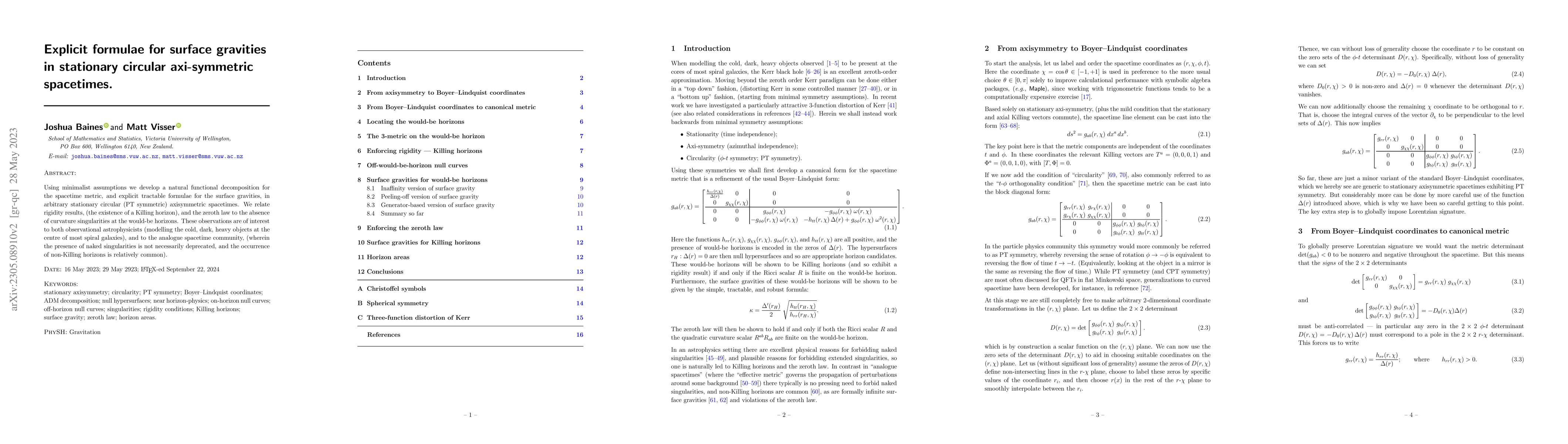 Thumbnail for Explicit formulae for surface gravities in stationary circular
  axi-symmetric spacetimes